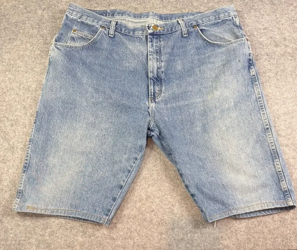 Rare Wrangler 965T1DS Denim Shorts Mens 42 Regular Fit Vintage Jorts 100% Cotton